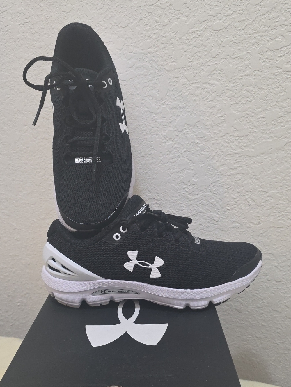 Under Armour Black and White Women's Lightweight Running Sneakers